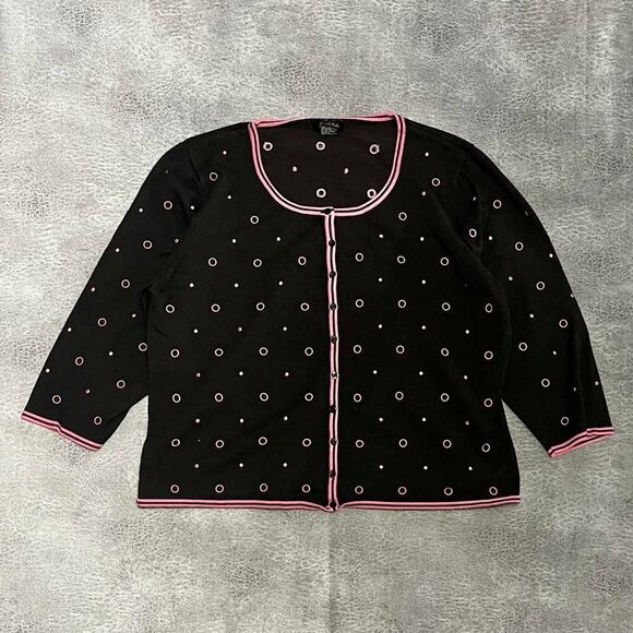 Peck & peck vintage polka dot cardigan - Picture 2 of 8